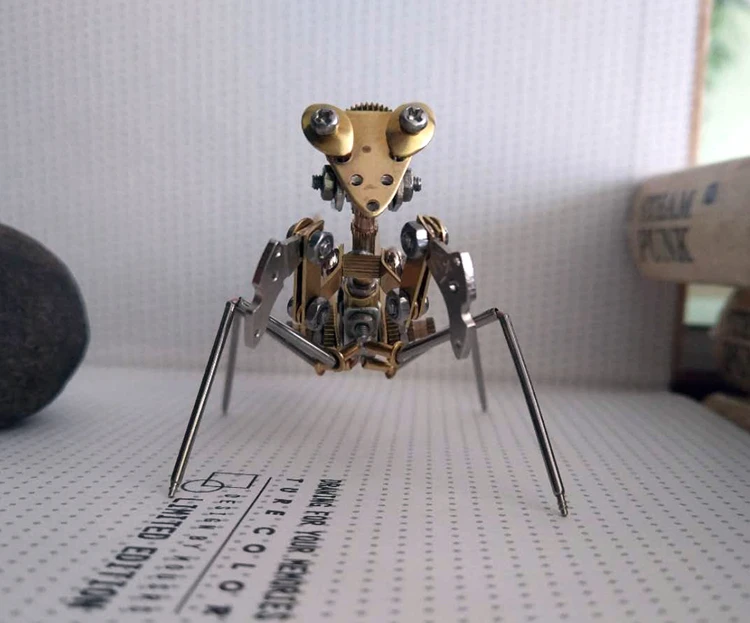 Специальный металлический литье Diy насекомых механический mantis художественная миниатюрная скульптура мебель для помещений поставки демонстрационные игрушки