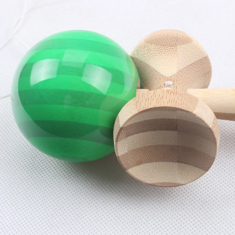 Профессиональные 18 см Kendama деревянные игрушки PU краска полоса бамбуковый узор умелое жонглирование мяч на открытом воздухе жонглирование игры мяч игрушки