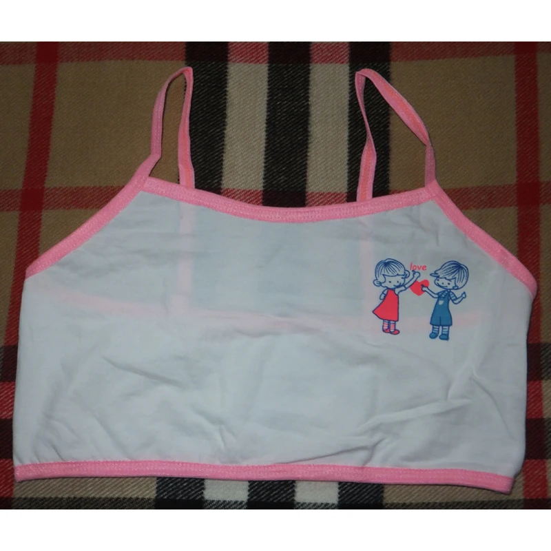 2 шт./лот 100% хлопок бюстгальтер для девочек без стального детского нижнего белья