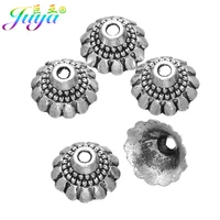 wholesale 100pcs antique silver color hole spacer beads caps diy handmade beadwork beads jewelry findings earrings accessories