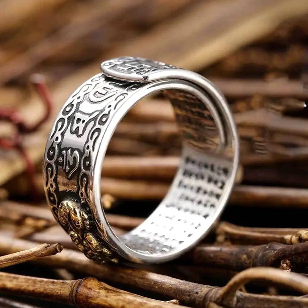 

Feng Shui Ring Women Amulet Wealth Lucky Open Adjustable Ring Men Buddhist Jewelry Rings Unisex