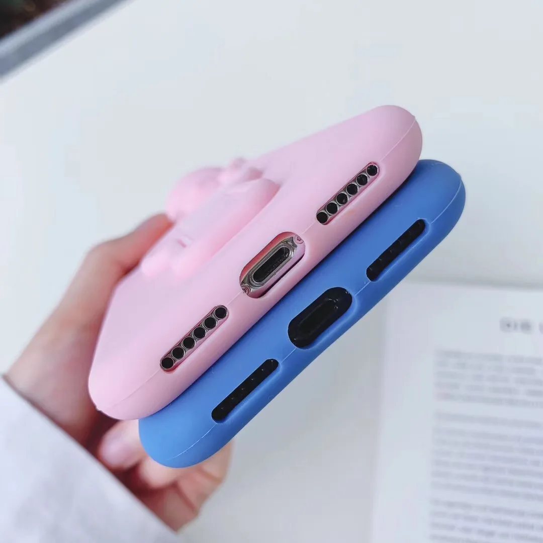 Стежок игрушка 3D Мягкий силиконовый чехол для телефона iPhone X XS Max Xr милый