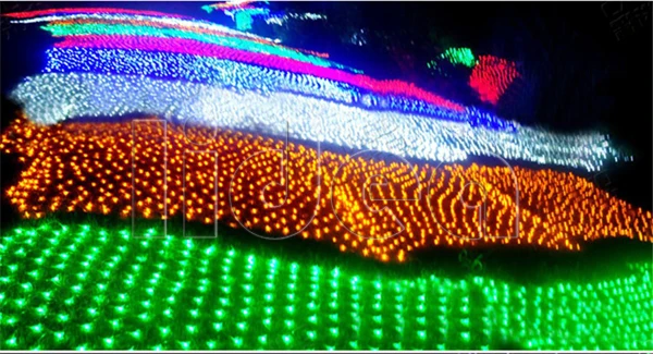 3M*2M 200 LED Garden Wedding Party Holiday Christmas Decoration Outdoor String Fairy Net Mesh Garland Light CN C-36 | Лампы и