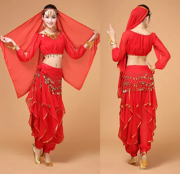 4 шт./комплект Женский костюм для танца живота|costume bollywood|belly dance costumesbelly costume set |