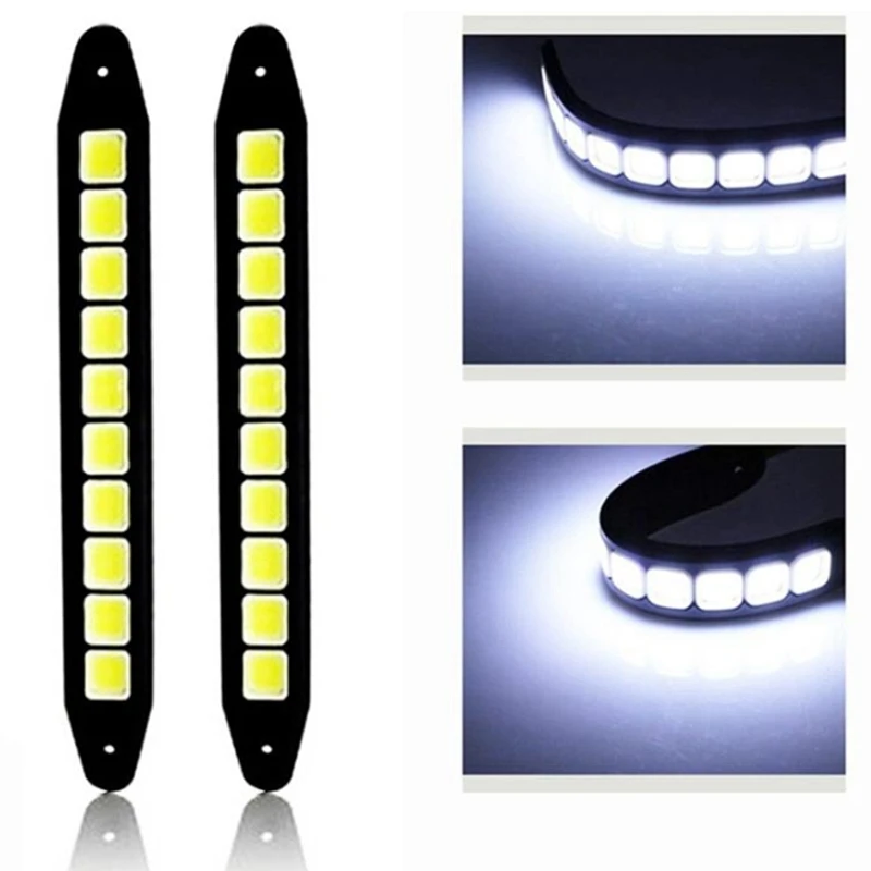 2X автомобиля D r l Led y t i'm e бег светильник тумана Cob полосы s гибкий авто дальнего