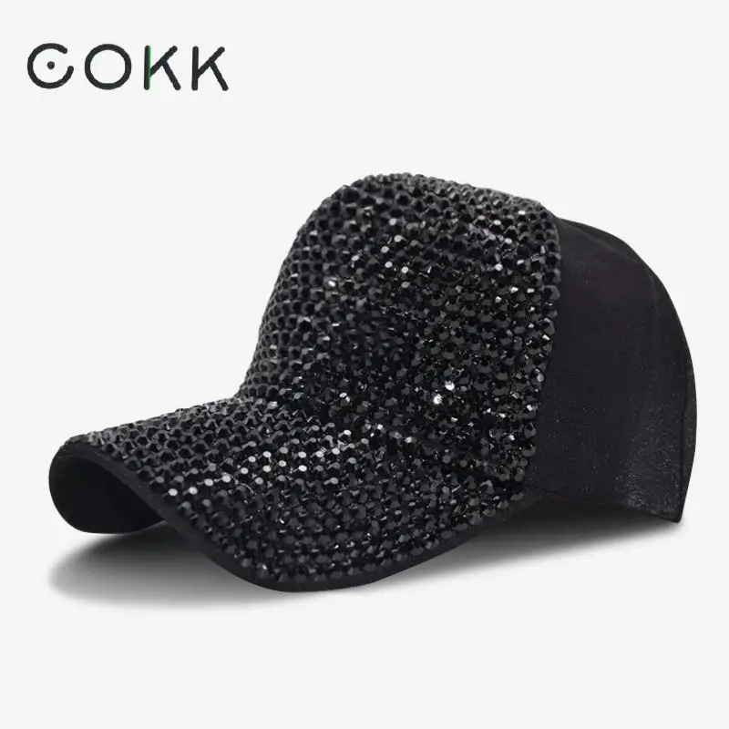 Бейсболка со стразами и блестками COKK женские Снэпбэк кепки Женская кепка