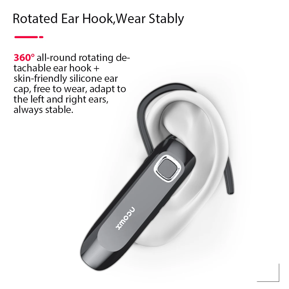 Bluetooth гарнитура UCOMX U2K со встроенным микрофоном бизнес наушники с крючком для