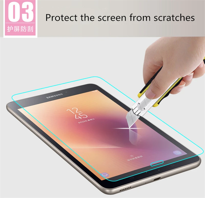 2 шт. 0 3 мм 9H закаленное стекло Защитная пленка для экрана Samsung Galaxy Tab E 8 T377 T375 SM