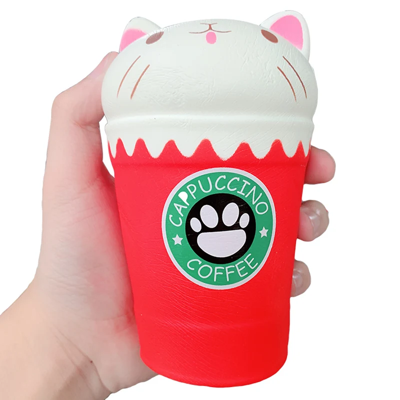 Jumbo мягкий милый кот чашка медленно поднимающийся имитация крем ароматизированный Новинка Мягкая сжимающая Игрушка снятие стресса для детей Рождественский подарок игрушка