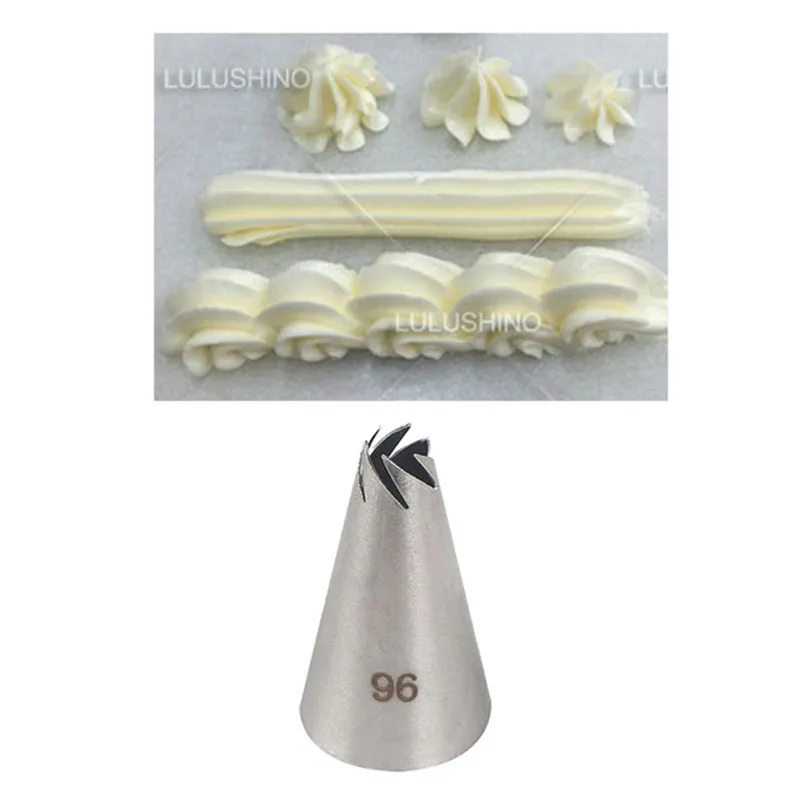 #96 металлические насадки для крема из нержавеющей стали глазурь трубочки торта