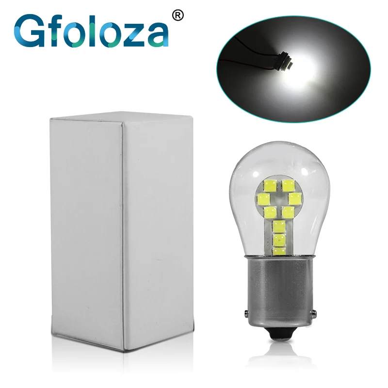 Gfoloza новейшая 1 шт. 1156 BA15S P21W Светодиодная лампа 18SMD 3030 светодиодная автомобильная