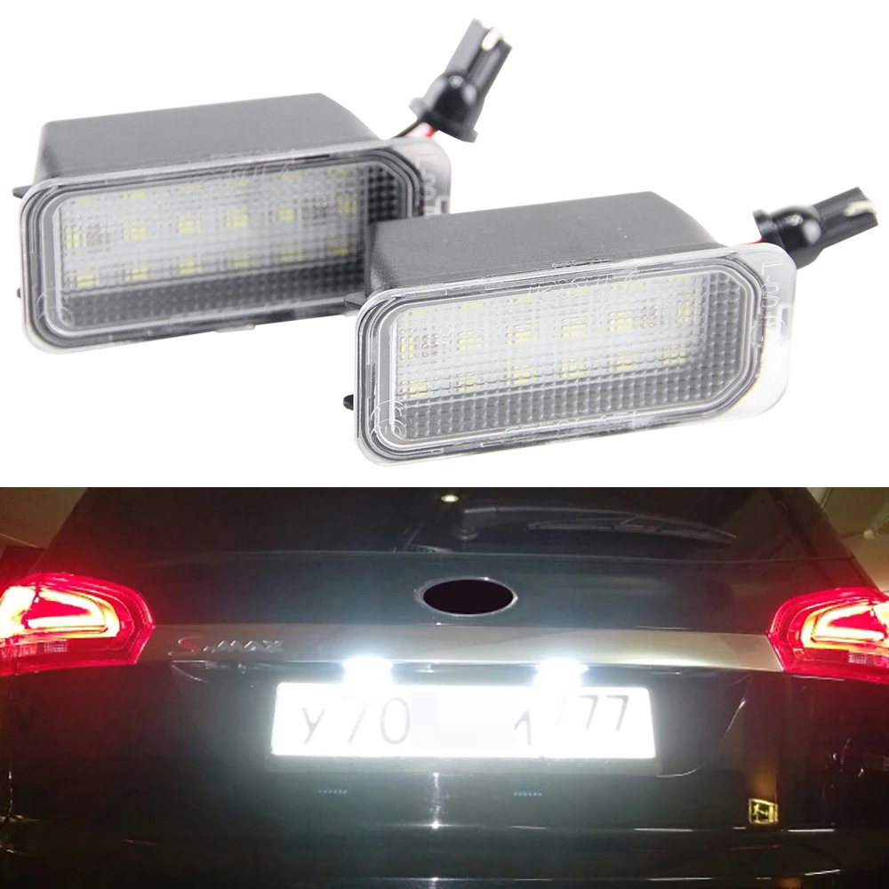 2x ошибка светодиодные задние номерные знаки 12 В для Ford Fiesta JA8 S-max C-max Mondeo Kuga для JAGUAR XJ лампа для автомобиля Стайлинг
