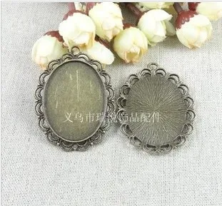 

Free Shipping(A2660) 30mmx40mm oval bronze Cameo Settings Alloy Cork Base Making Charm Pendant Jewelry Accessories Findings