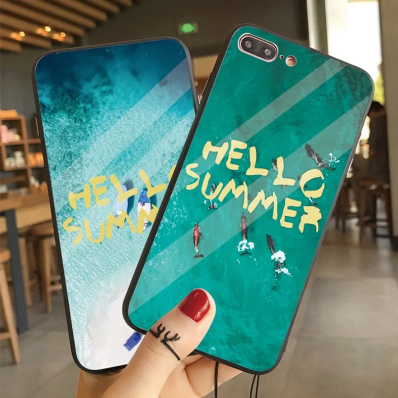Reaoom Luxury Case for Huawei Nova 2 Fashion Coque Capa Cute Funda Shell Back Tempered Glass Cover |