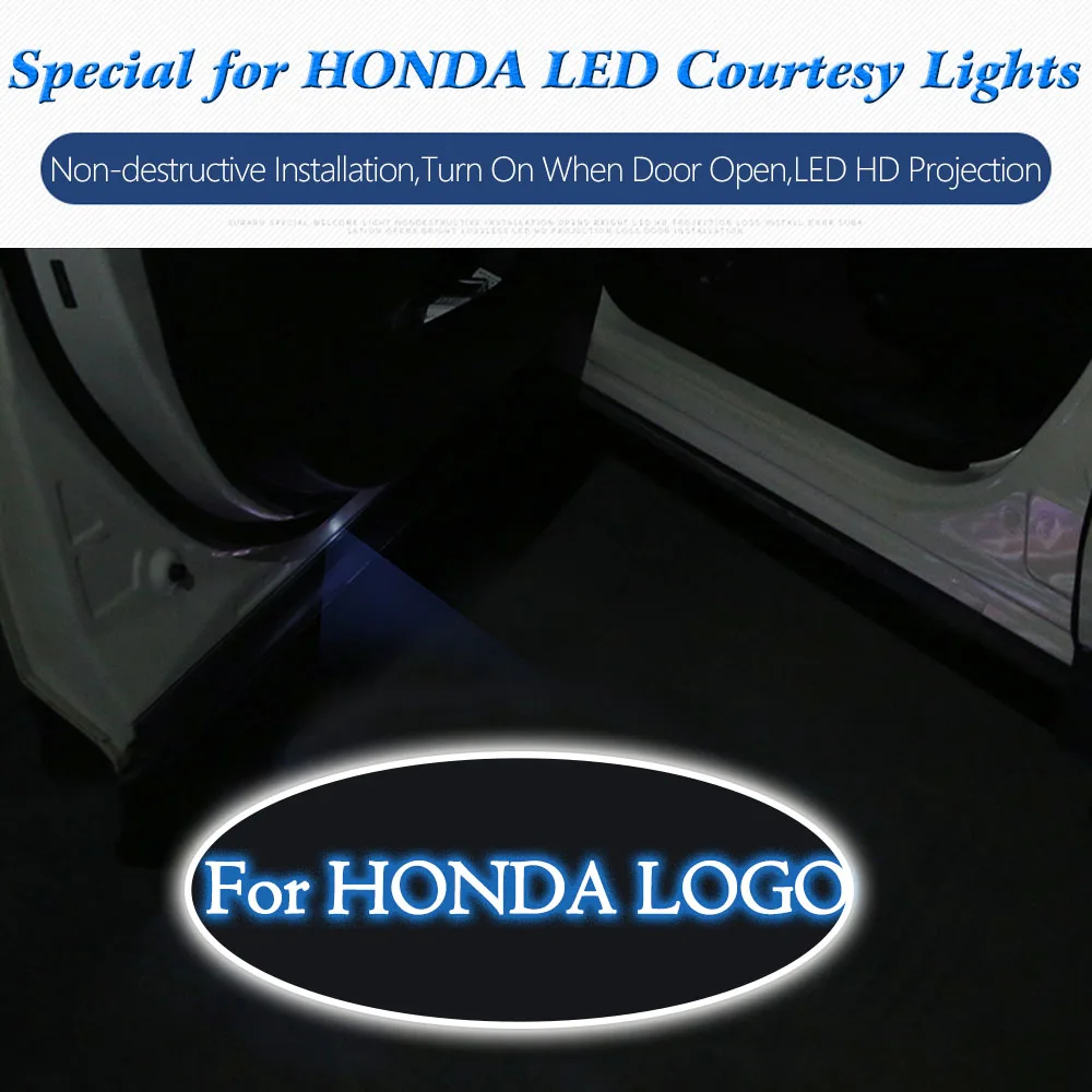 CHSKY LED Car Courtesy Lamp Logo Door Welcome Light Shadow Projector Laser For Honda Accord Crosstour 2004-2014 (Fit:Honda ) | Автомобили