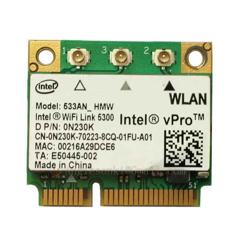 WiFi Link 5300 Mini PCIe 450M 802.11a/b/g/n беспроводная карта 0KW374 533ANHMW MIMO для Dell Intel Ultimate-N 1310 1710 E5400 |