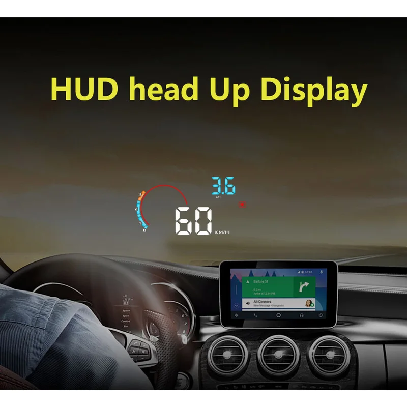 Автомобильный Hud OBDII или EUOBD головки автомобиля Дисплей 4 дюймовый HD многоцветные