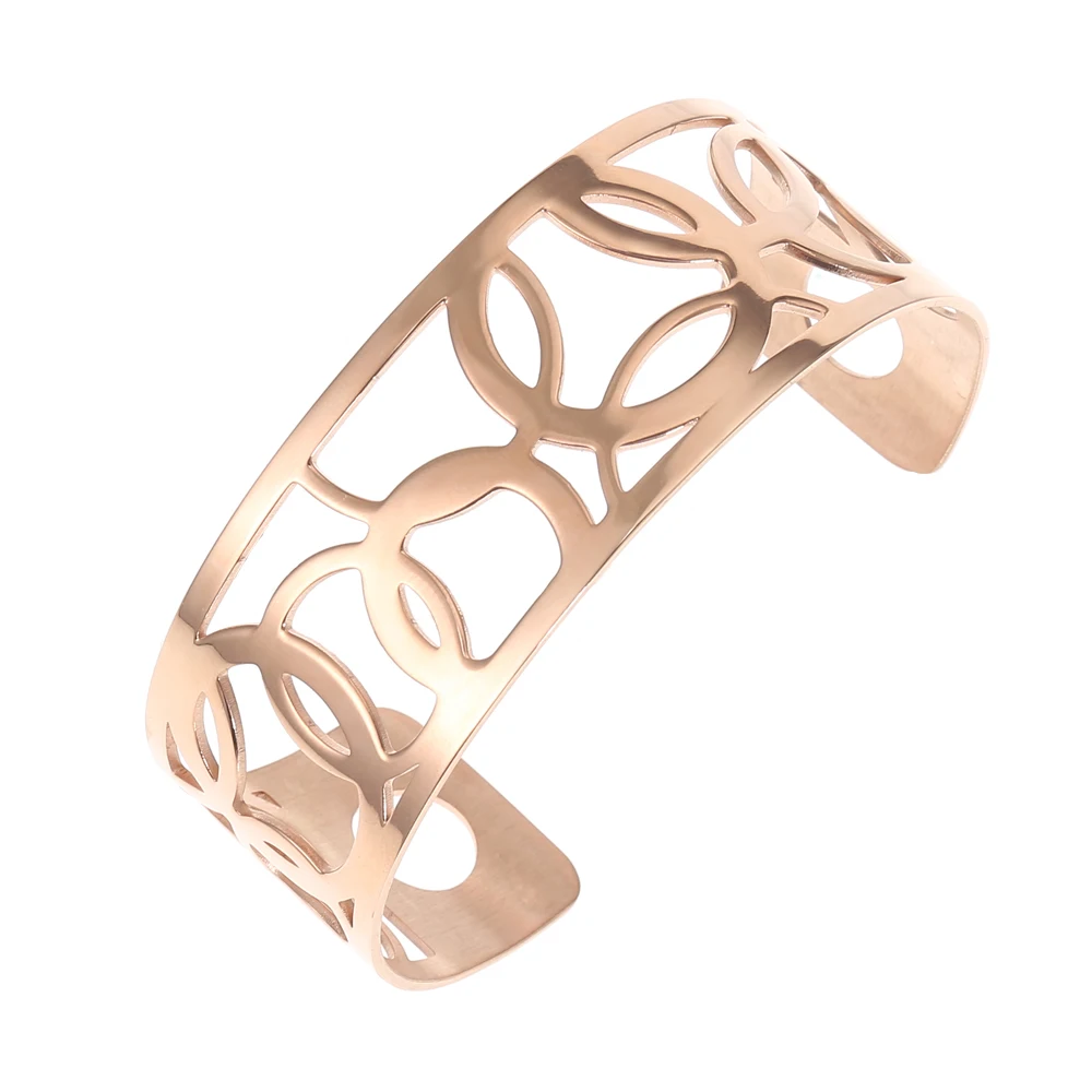 Legenstar Браслет манжета из нержавеющей стали Открытый браслет для женщин Femme Bijoux