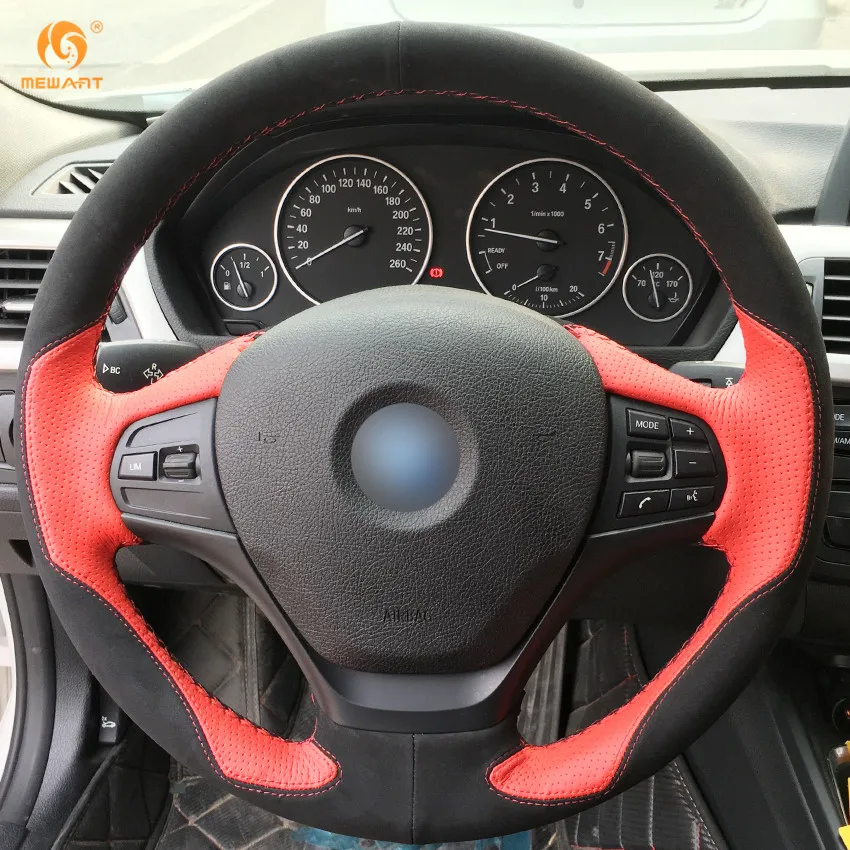 MEWANT красная кожа черная замша искусственная для BMW F30 316i 320i 328i аксессуары