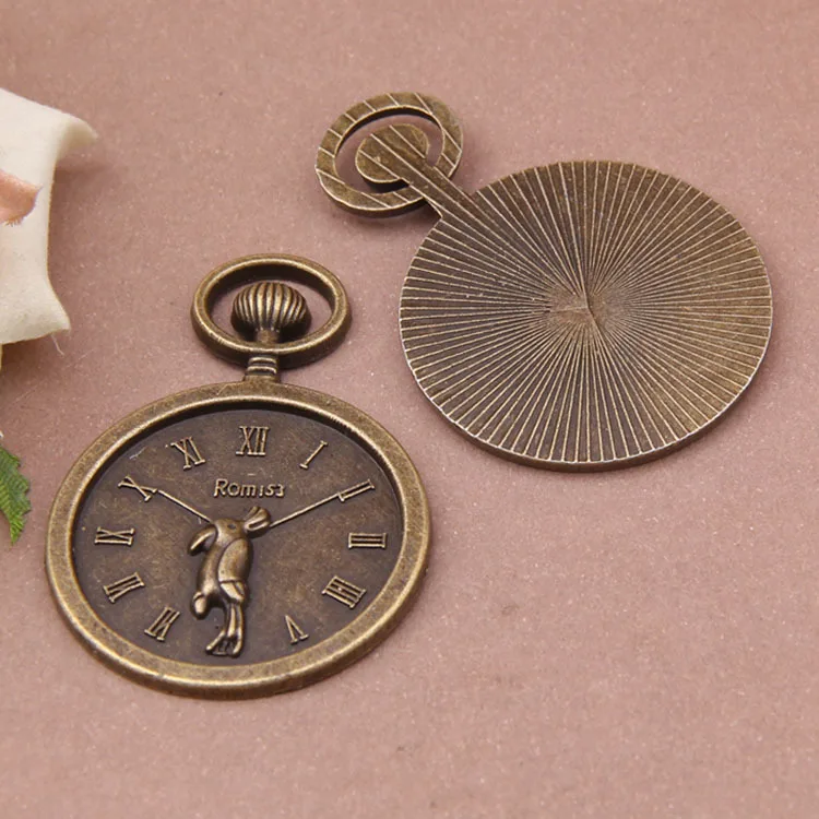20 шт. бронзовая покрытием Карманные часы подвеска для изготовления ювелирных