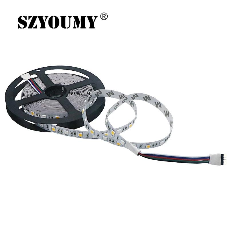 

SZYOUMY 5M 5050 SMD LED Strip RGBW (RGB + White) RGBWW (RGB+Warm White) Flexible LED String light 5M/ 300 LEDs 12V 24V Home