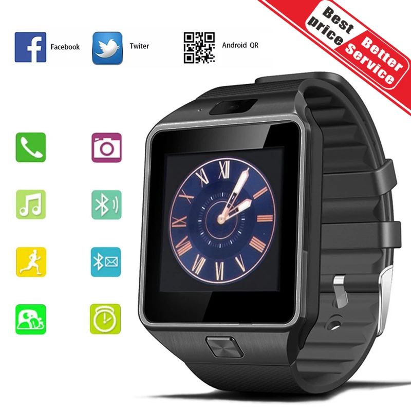 Kaisgo DZ09 Smartwatch Смарт часы 2017 Для мужчин с Камера Bluetooth 3 0 Поддержка сим карты TF для