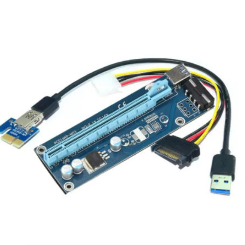 PCI E 1X к 16X плата преобразования расширения e поворот pcie адаптер карты 60 см кабель