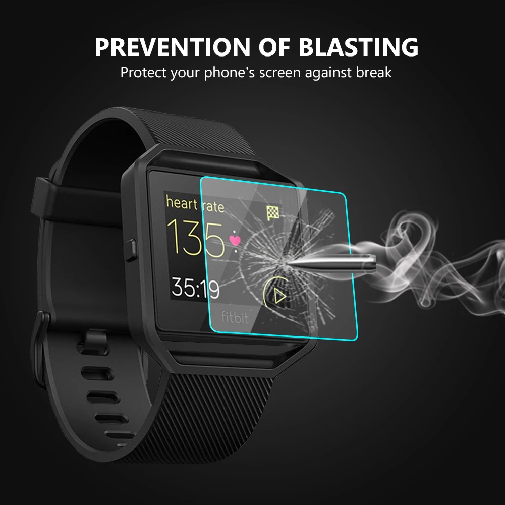 9H твердость 0 26 мм для умных часов Fitbit Blaze Премиум Защитная пленка экрана Arc 2.5D
