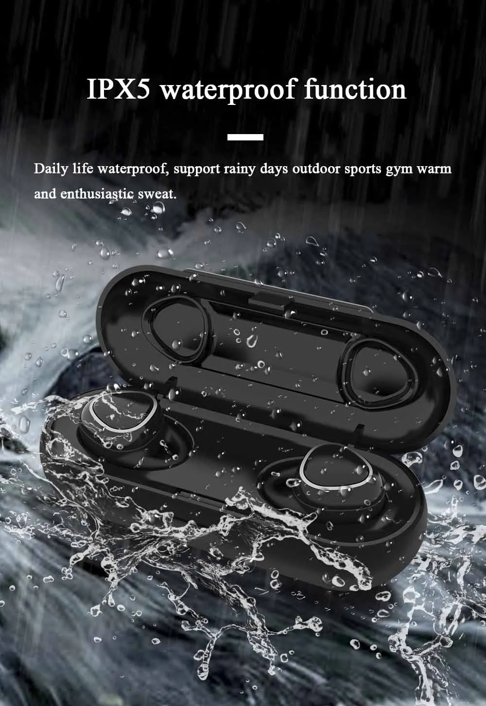 Moloke мини TWS наушники Bluetooth 5,0 спортивная гарнитура беспроводные наушники с зарядным устройством