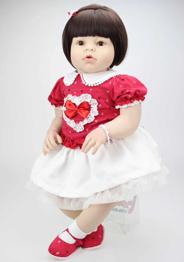 

70cm Silicone Vinyl Reborn Baby Doll Big Size reborn baby toddler doll toys like 1 year baby real Doll Toy Clothing Model