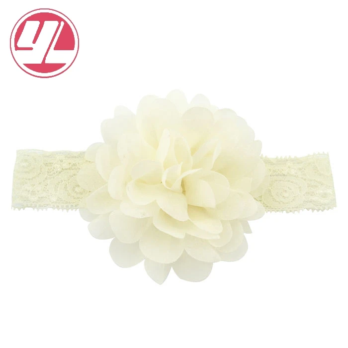 Повязка на голову кружевная с цветочным бантом 12 шт./лот мягкая эластичная