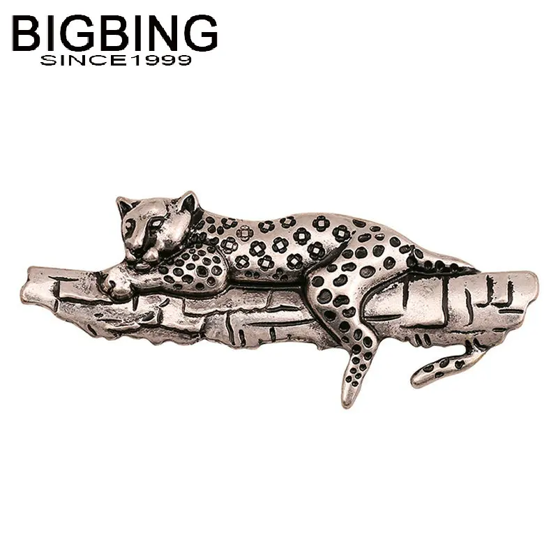 Q066 BIGBING модные ювелирные изделия ретро серебряный цвет леопардовая брошь модная