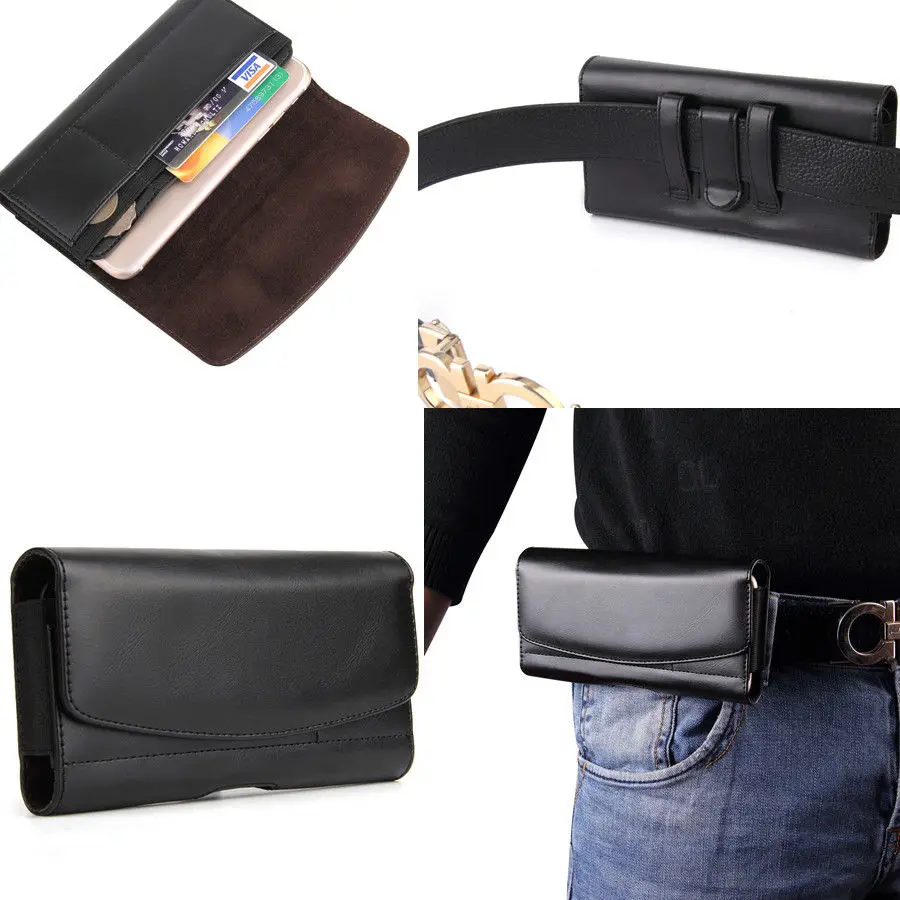 

PU Leather Belt Clip Case Holster Holder for iPhone XS X XS Max 8 7 6 Plus 4.7-5.7" phone