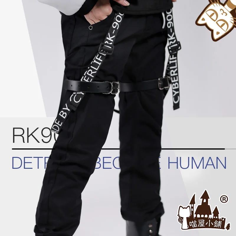 Детройт стать человеком RK800 RK900 Коннор Косплей Костюм Хэллоуин Униформа пальто +