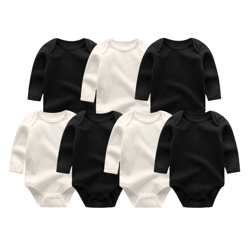 baby clothes7119 7 шт./лот унисекс из хлопка для новорожденных с принтом Одежда для маленьких девочек Полный Sheeve круглым вырезом Roupas de bebe Costume0-12M для маленьких мальчиков комбинезон комплект - Цвет: baby clothes7119