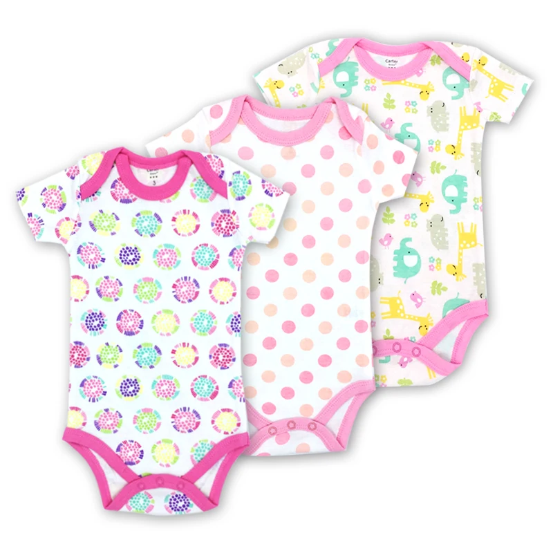 Комбинезон детский из комбинезон для ребенка дитя хлопка с коротким рукавом в