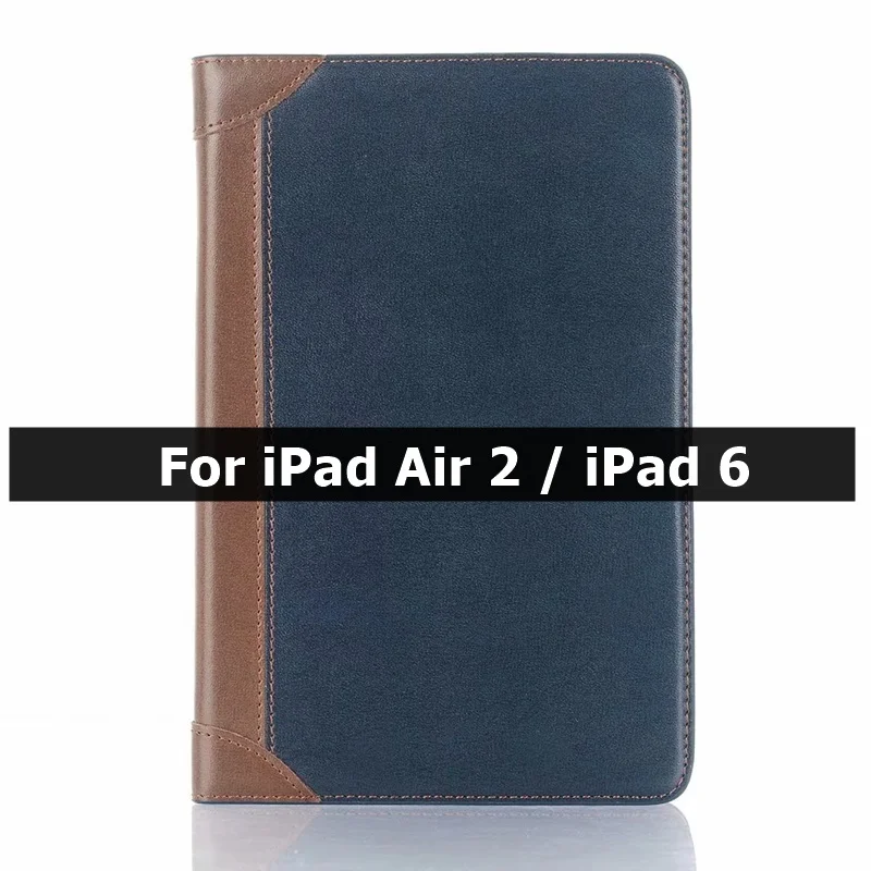 Navy B Чехол для iPad Air 1 Air 2 5th 6, iPad 9,7, Чехол для iPad Pro, смарт-кожаный чехол с подставкой для карт, чехол kimTHmall - Цвет: Navy B