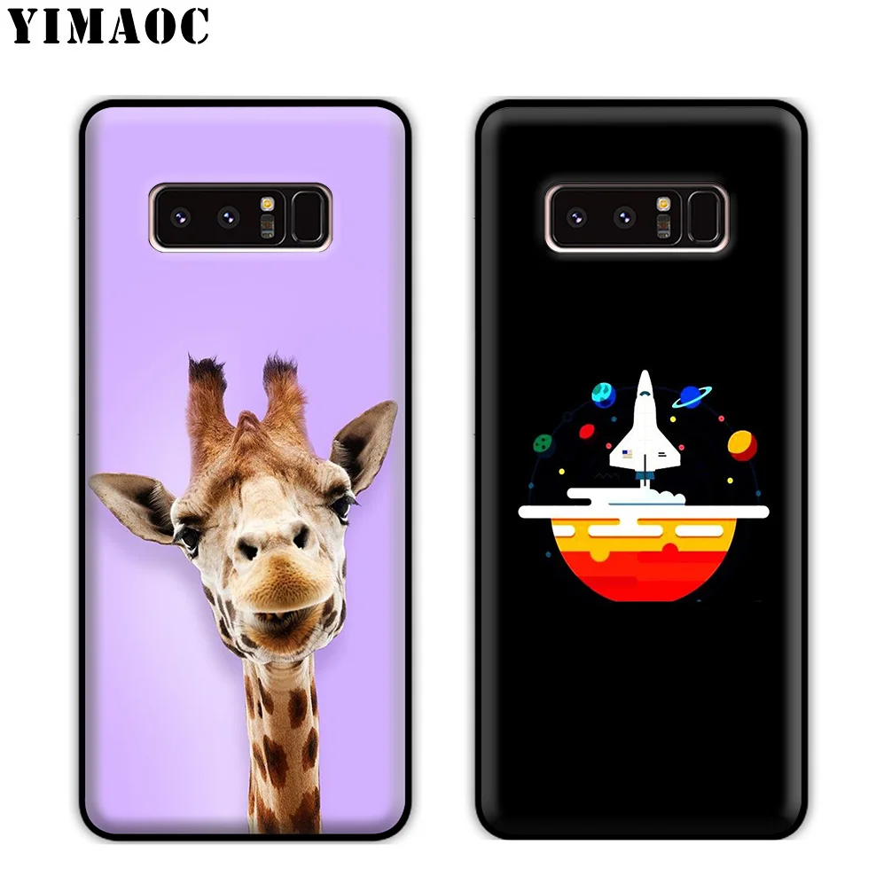 YIMAOC Giraffe Cute Animal Funny Soft Silicone Case for Samsung Galaxy S10 S10e S9 S8 Plus S7 S6 Edge J6 Cover |
