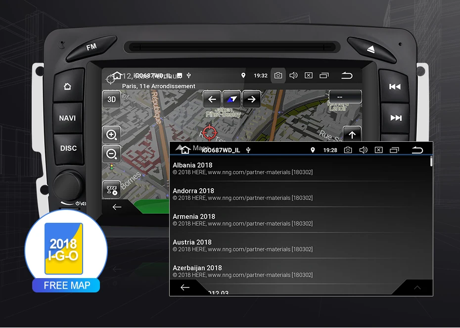 Isudar Автомобильный мультимедийный плеер Android 8,0 gps 2 автомобиля гама радио DSP для Mercedes Benz/W209/W203 Viano/W639/Vito FM радио