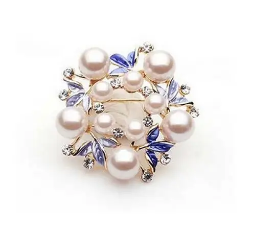 Золото Тон розового цвета в форме цветка небольшой венок цветок брошь на булавке