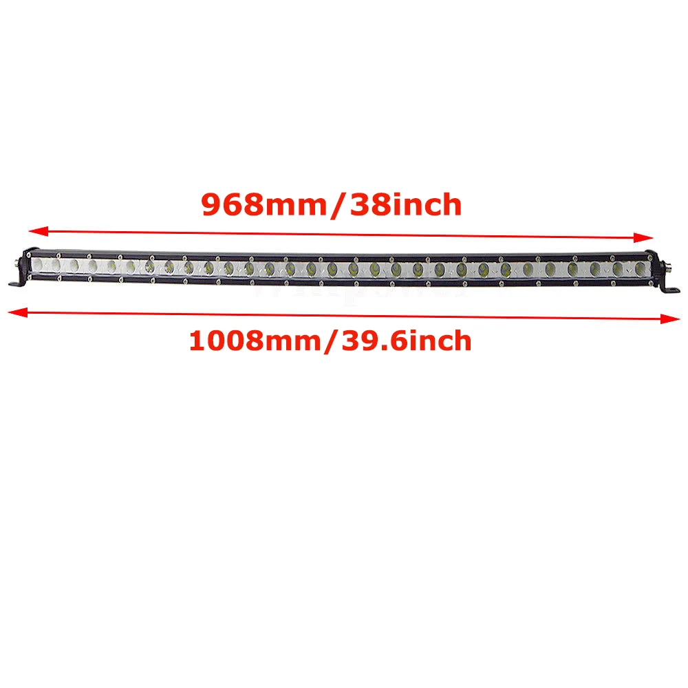38inch 180W Combo Светодиодный светильник бар 7/13/20/25/32/38 дюймов прямые синтетические волосы тонкий светодиодный рабочий светильник внедорожный фар дальнего света 4X4 для внедорожник Грузовик 60 Вт 90 Вт 120 Вт 180 Вт - Цвет: 38inch 180W Combo