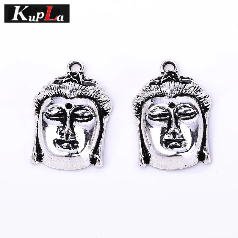 Винтажные трендовые Металлические Классические шармы головы Будды аксессуары DIY