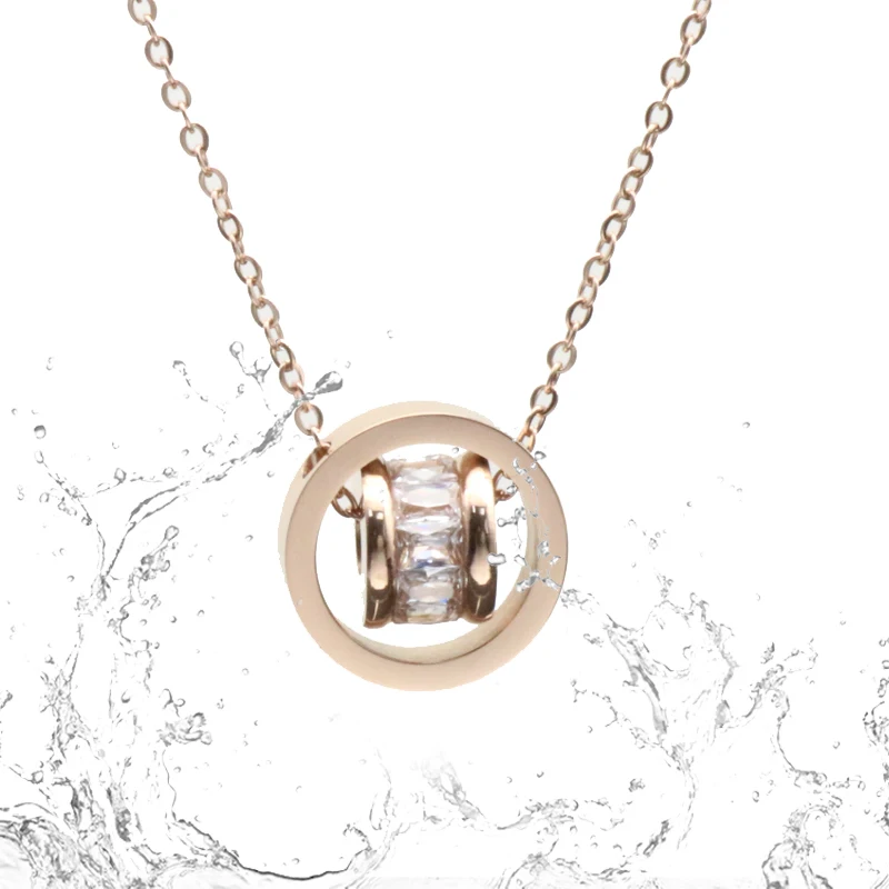 Модное высококачественное ожерелье из нержавеющей стали с цепочкой золотой цвет