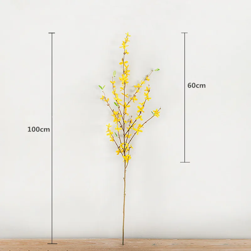 

Flone European Artificial Flowers Simulation Flower Branch Winter Jasmine Silk Flower Plant Wedding Home Party Decor Floral