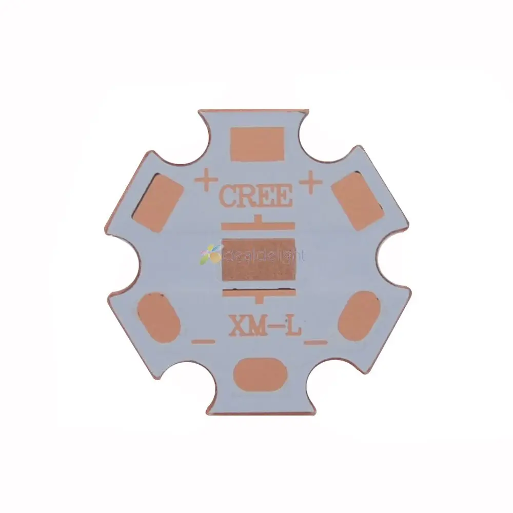 Медная печатная плата 16 мм 20 Cree XPG XPG2 XPE XPE2 XML XML2 XHP50 XHP70 MKR светодиодная x 1 6 медная