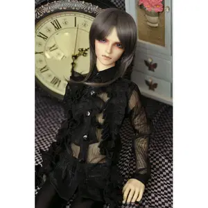 Черная прозрачная рубашка верхняя одежда для мужчин 14 13 SD17 70 см 17 