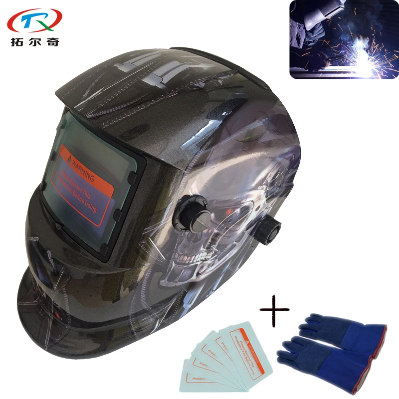 

Крутой сварочный шлем авто затемняющий фильтр объектив Кристальный жидкий материал батарея CR2032 Замена Солнечная PCB сварная крышка TRQ-HD50-2233FF