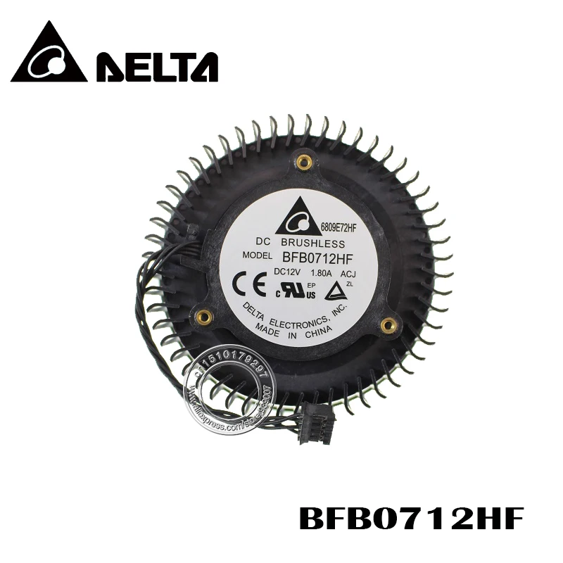 DELTA BFB0712HF 65 мм вентилятор охлаждения для EVGA GTX660 GTX660TI GTX670 GTX680 Видеокарта кулер