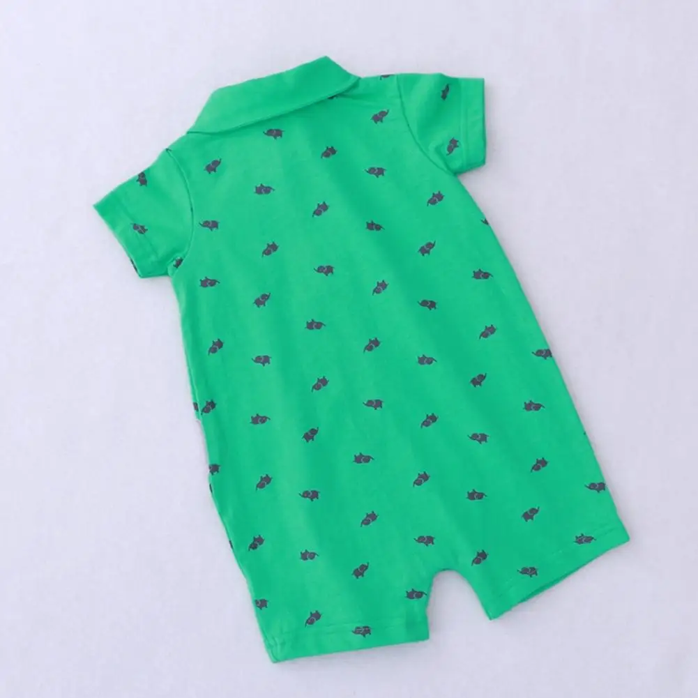 KIDLOVE/Летний комбинезон для маленьких мальчиков хлопковый зеленый с короткими