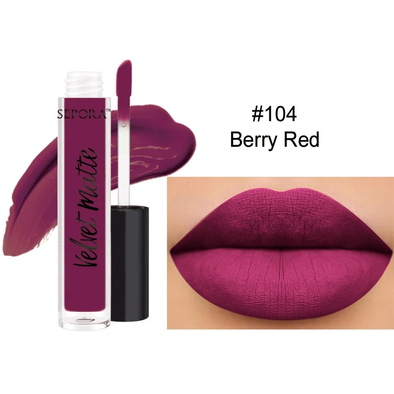 A4 Natural Liquid Lipstick Cosmetics Lips Gloss Long Lasting Lips Colors Matte Lipstick Makeup Pigment - Цвет: A4